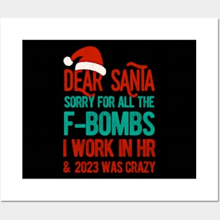 Funny Dear Santa HR Human Resources Christmas 2023 Posters and Art